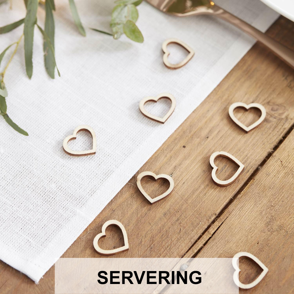 Pynt til bordekking og serverig