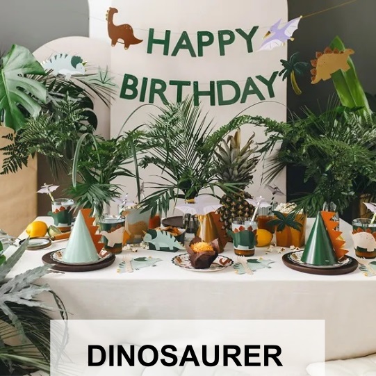 Finn alt du trenger til dinosaurbursdag hos Festutstyr.no